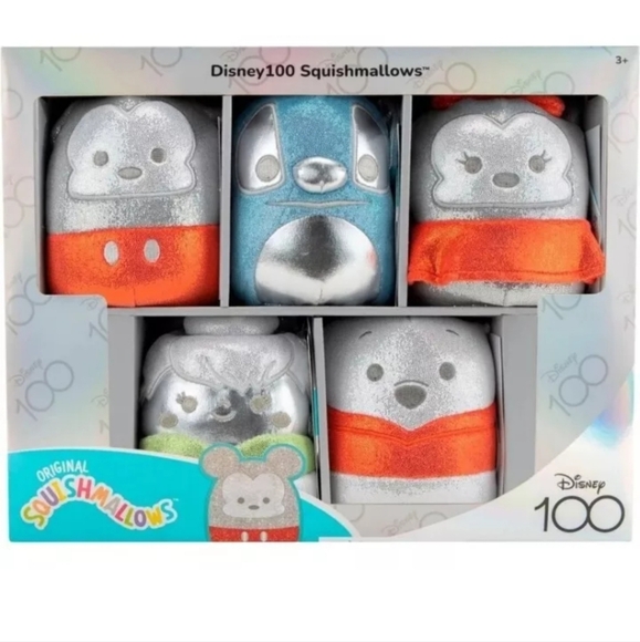 Squishmallows 5" Disney 100th Anniversary Limited Edition 5-Pack NEW - Picture 1 of 5